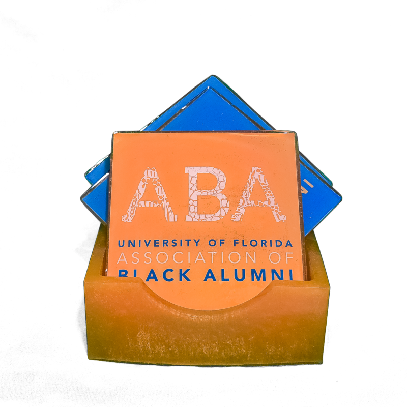 UF ABA Square Resin Handmade Coasters
