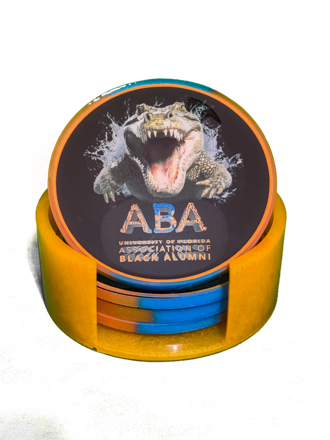 UF ABA Gator Splash Resin Coasters