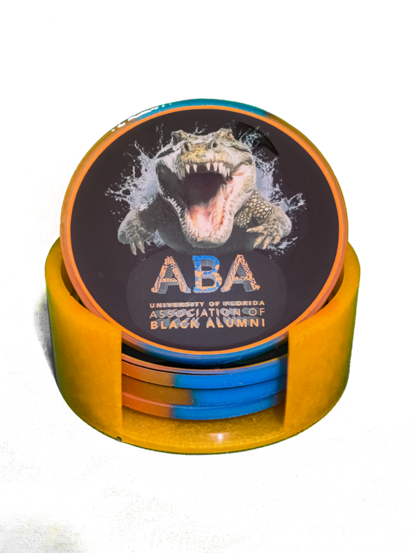 UF ABA Gator Splash Resin Coasters