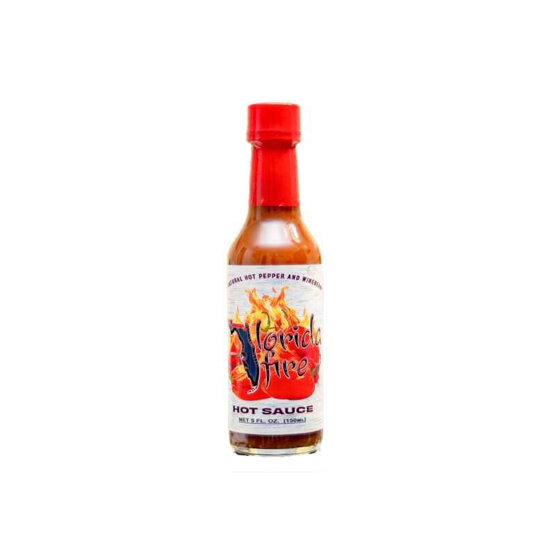 Florida Fire Brand Hot Sauce 5oz GLASS Bottle WHOLESALE