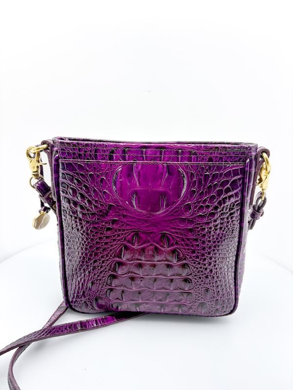 Authentic Brahmin Cleo Crossbody in Dark Iris Melbourne