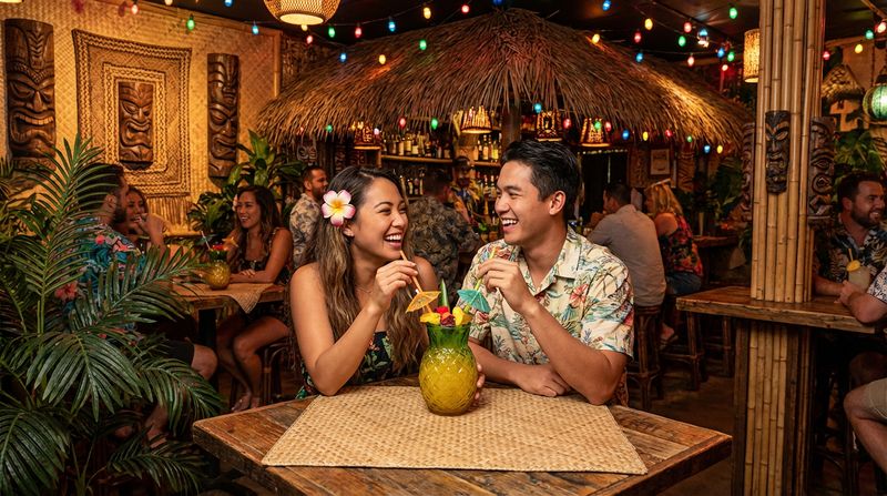 Hawaiian Tiki, Luau, Pineapple Drinking Glass Vase