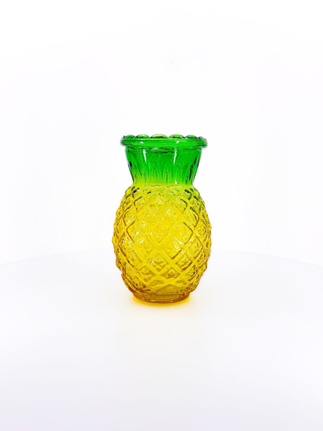 Hawaiian Tiki, Luau, Pineapple Drinking Glass Vase