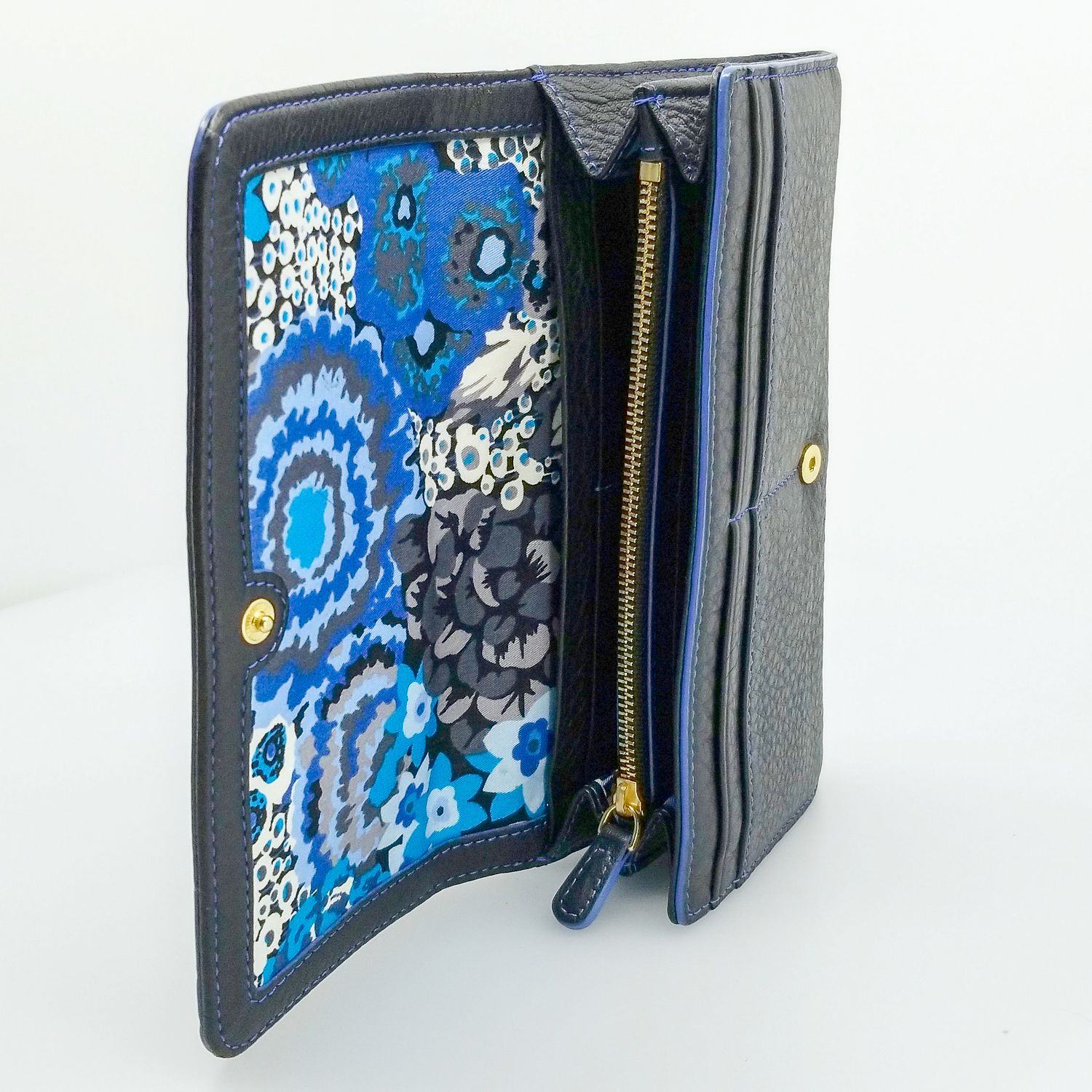 Vera Bradley Audrey Wallet classic Navy genuine leather