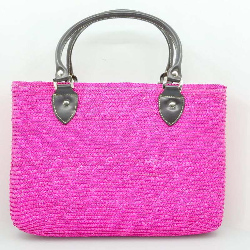 Charter Club Straw Purse Pink Wheat Straw