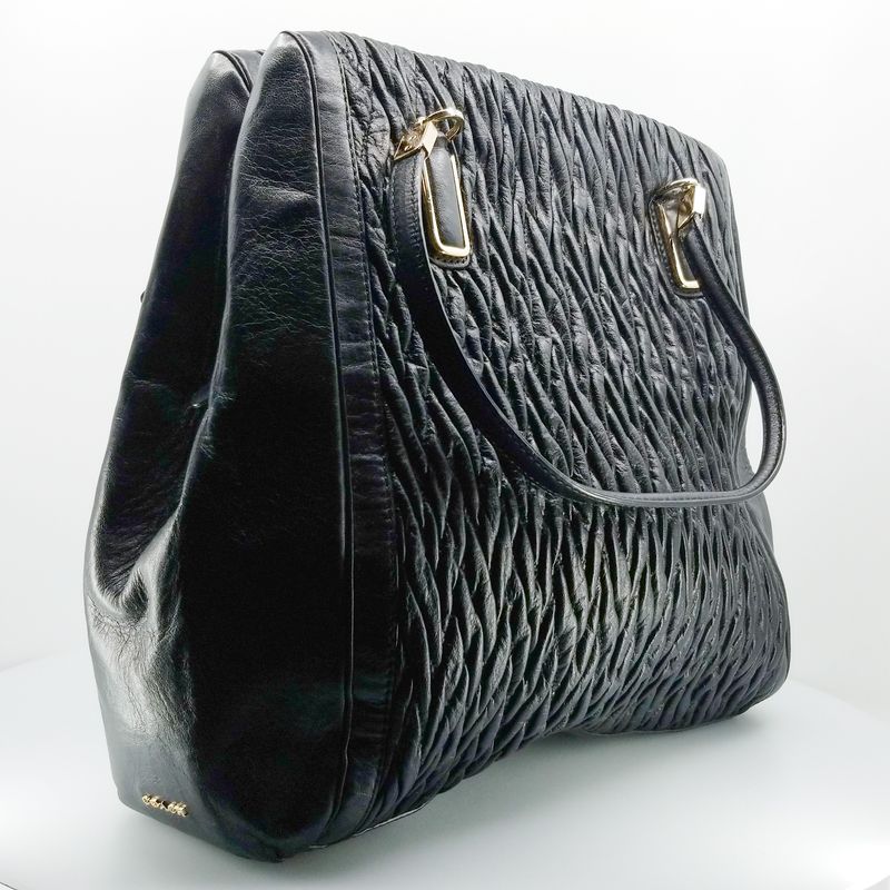 COACH 25984 Limited Edition Madison Gathered Twist Leather Vermillion Satchel