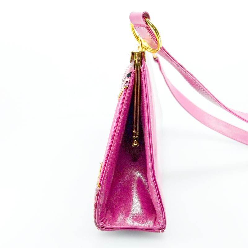 Pink Snakeskin J Renee Clutch