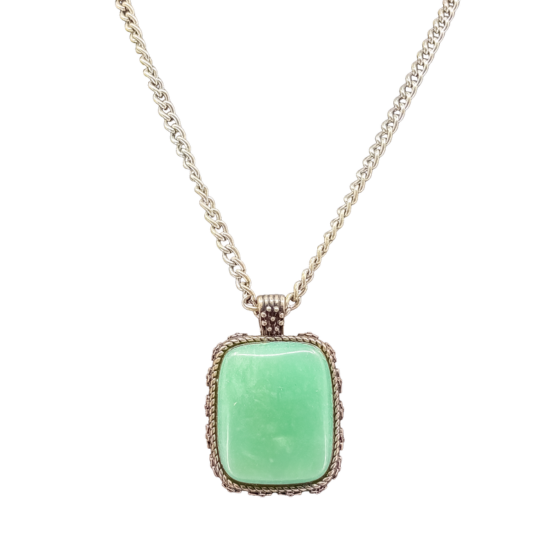 Lucky Brand Silver Turquoise Stone Reversible Pendant Necklace with earrings