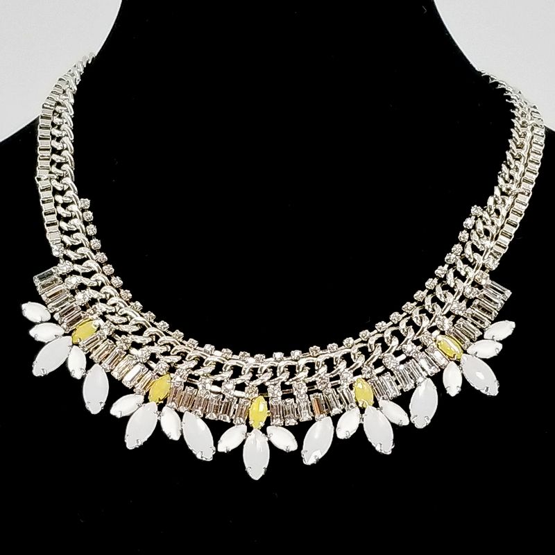 Luxe Crystal Bloom Statement Necklace