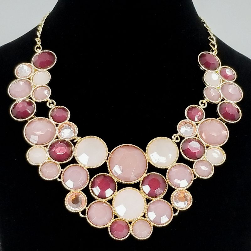 Multicolored pale Pink &amp; Cream Necklace