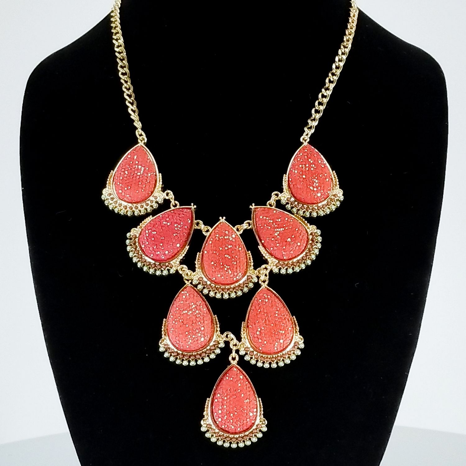 Sunset Glam Teardrop Necklace