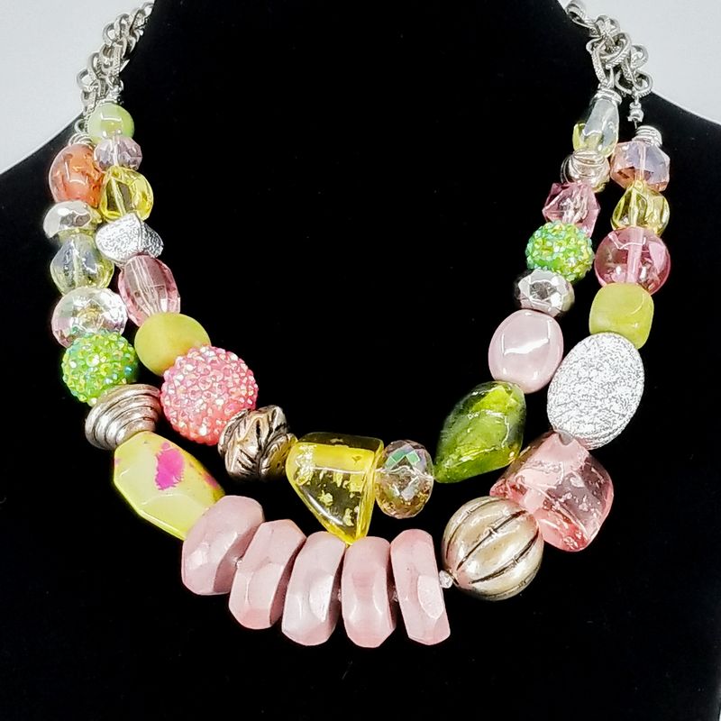 Vibrant Multicolor Statement Beaded Necklace