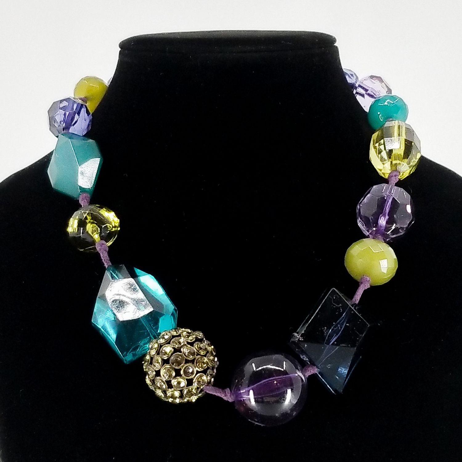 Colorful Mixed‑Bead Statement Necklace