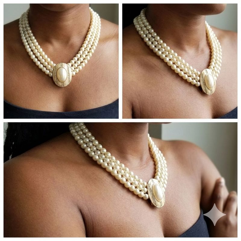 Radiant Regal Pearl Collar Necklace