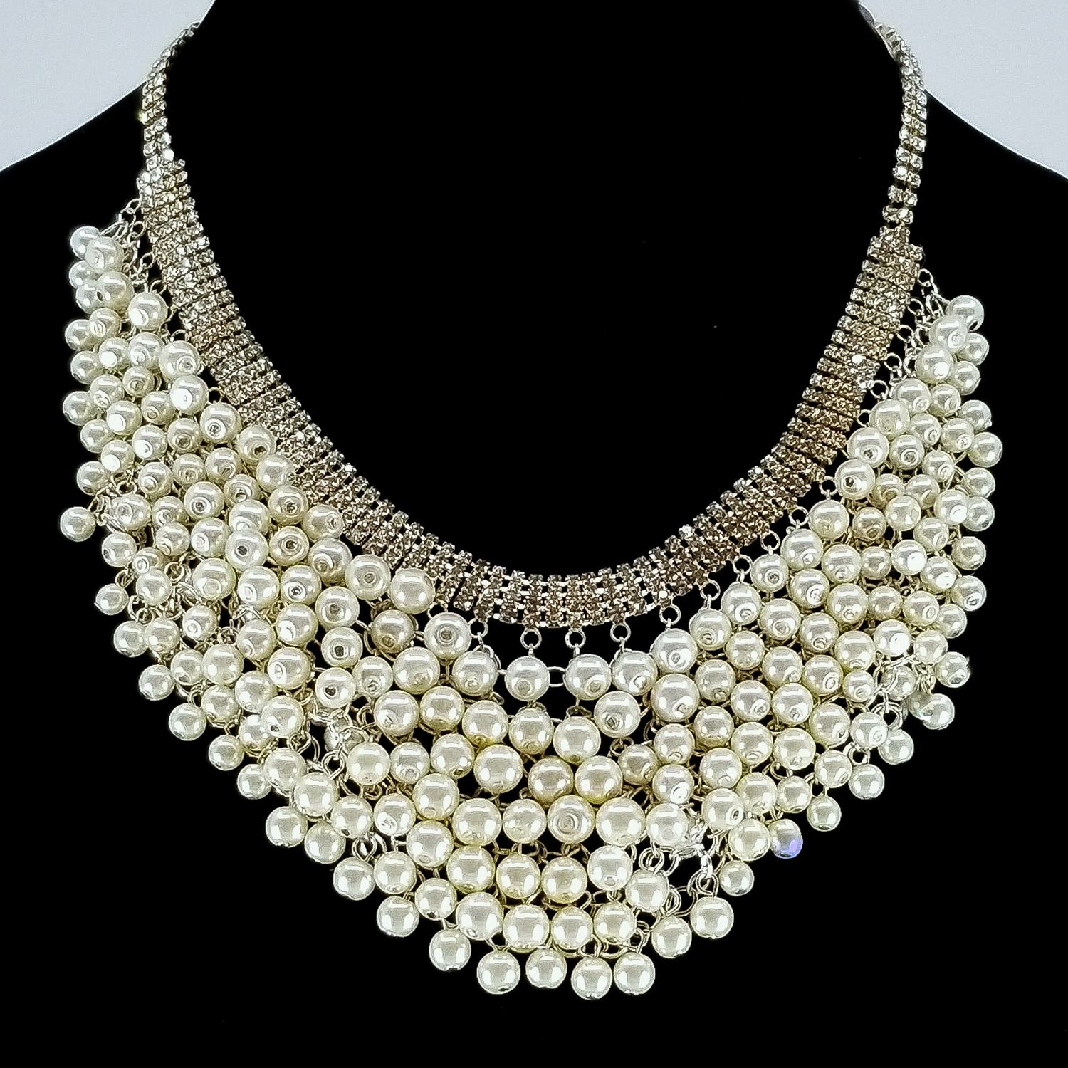 Regal Radiance Pearl Cascade Necklace