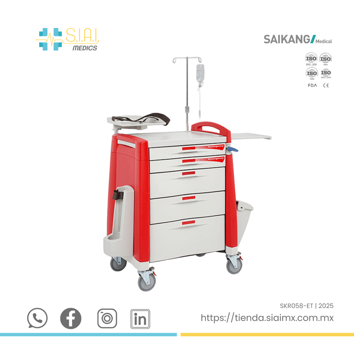 CARRO ROJO DE EMERGENCIA ELITE ▸ABS