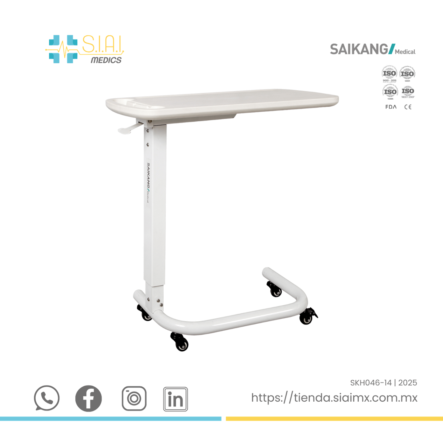MESA PUENTE ▸POLIETILENO DE ALTA DENSIDAD ▸COLOR BLANCO