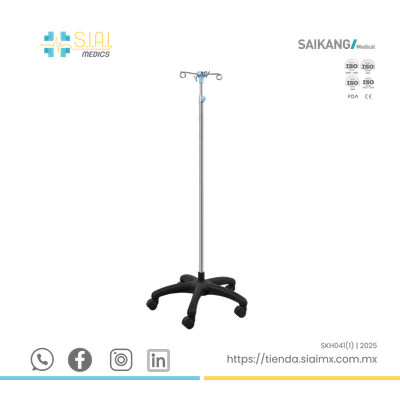 PORTA SUERO RODABLE PENTAPIE