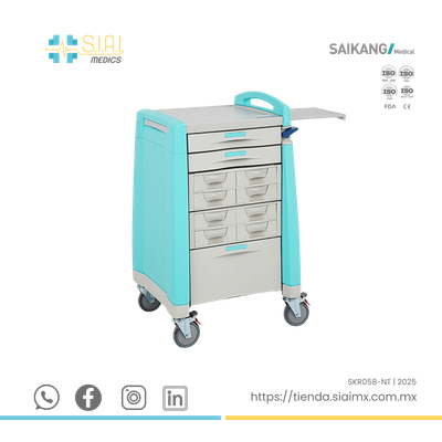 CARRO DE ANESTESIA PARA MEDICAMENTOS ▸ABS