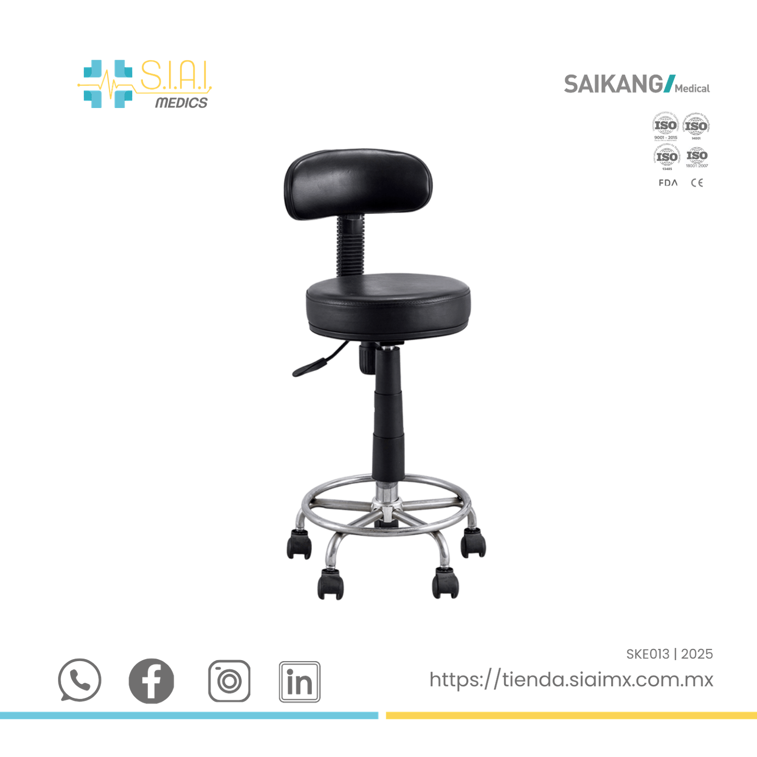 BANCO TABURETE CON RESPALDO