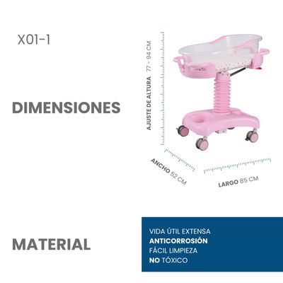 BACINETE NEONATAL ▸ COLORES ROSA - AZUL - VERDE