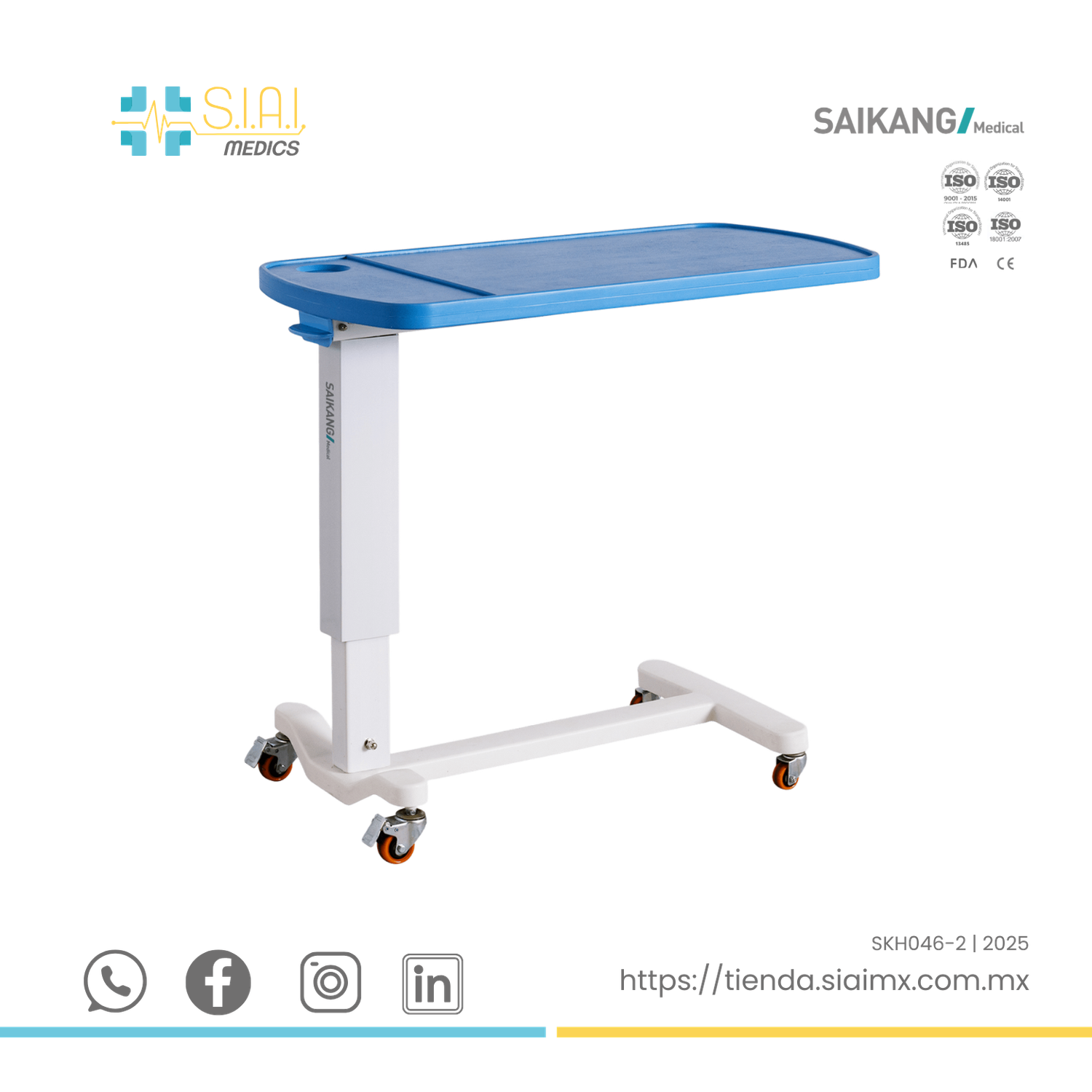 MESA PUENTE ▸ABS ▸COLOR AZUL