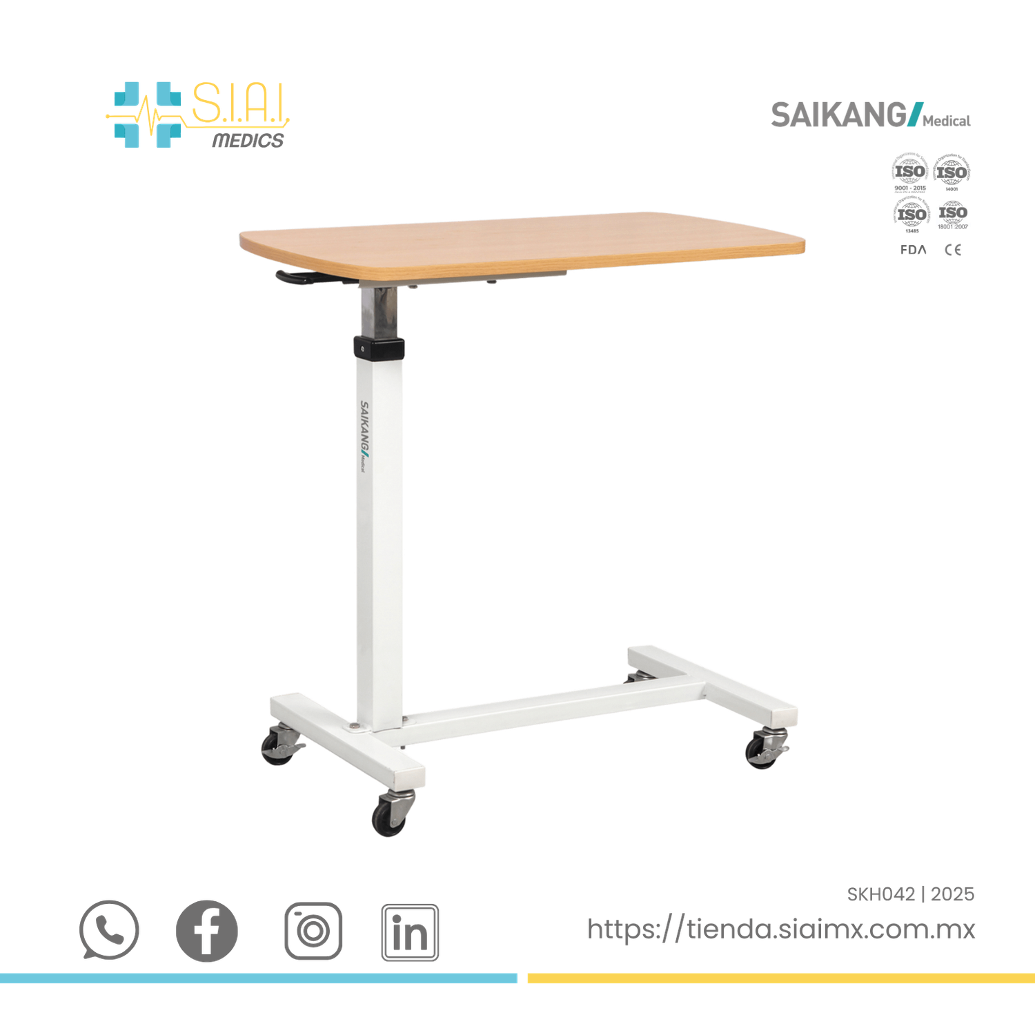 MESA PUENTE ▸RESINA FENÓLICA ▸ COLOR MADERA