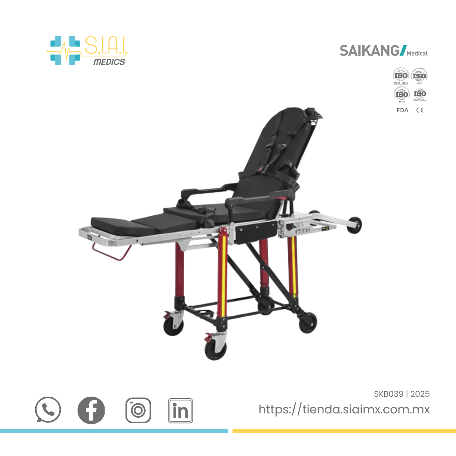 CAMILLA DE CHOQUE PARA AMBULANCIA