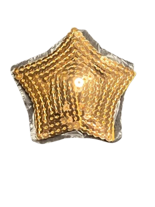 2 Goldene Paillettenstern-Nipplepads. Selbstklebend 2 Goldene Paillettenstern-Nipplepads. Selbstklebend