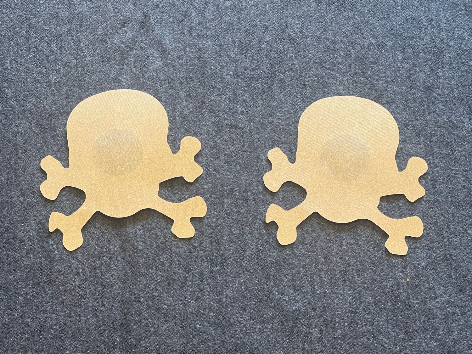 1 Paar goldene/hautfarbene Piraten-Pasties