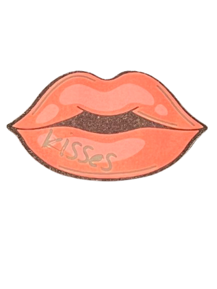 2 Lippen-Pasties 4.5 x 7.5 cm. Selbstklebend. Für einmalige Anwendung