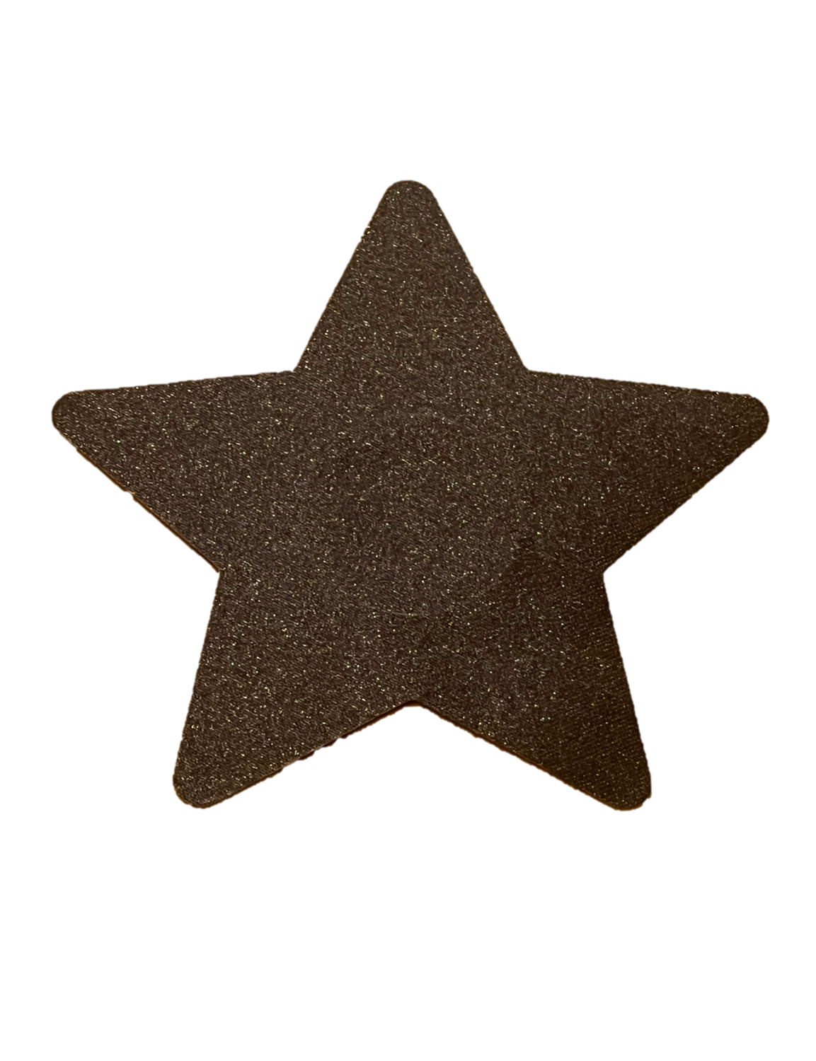 2 schwarze Stern-Pasties. Seidig, glänzend.