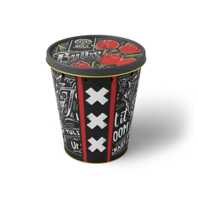 15x Red Tulip Bulbs in the “Red Rave” tin