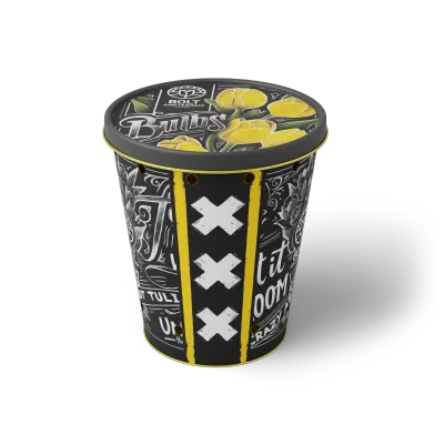 15x Yellow tulip bulbs in the "Yellow Punk" tin