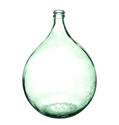Vase Dame Jeanne - Verre recyclé transparent