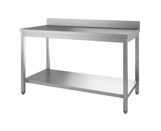 Table centrale - Avec étagère pieds carrés 2000x700x850/900 mm