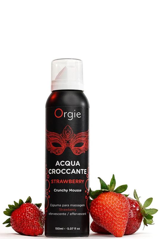 Mousse de massage effervescente - Fraise 150ml