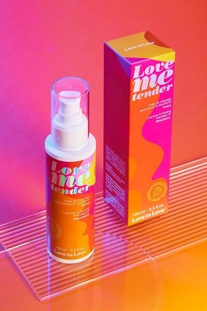 Huile de Massage Comestible - Love Me Tender - Fraise 100ml