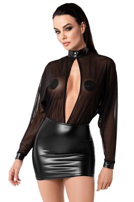 Mini Robe Opium – Wetlook et Tulle – Noir Handmade