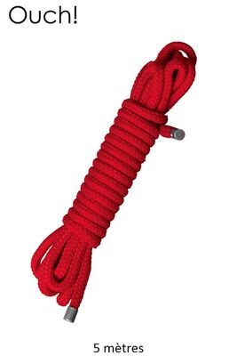 Corde de Bondage Mini Rope Rouge 5m – Ouch!