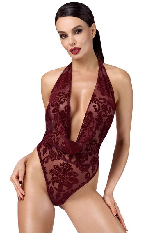 Body Tulle Floqué Kink Royal – Bordeaux