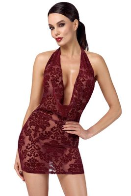 Mini Robe Tulle Floqué Kink Royal – Bordeaux