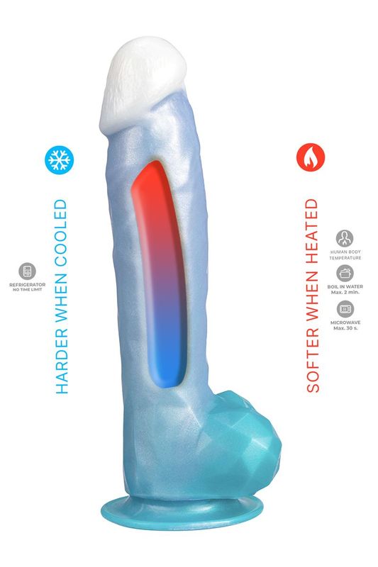 ​Devil - Gode Ventouse Réaliste Thermo-Réactif – Silicone Liquide SilexD Fantasy