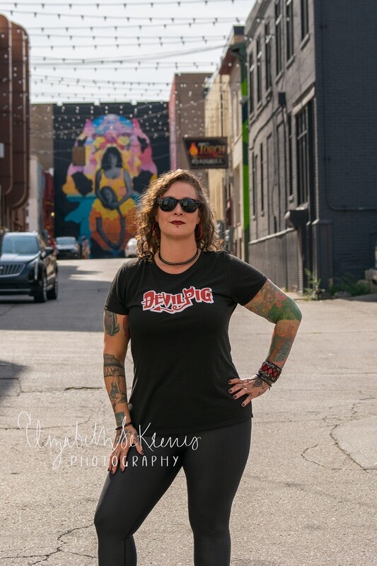 Women's Devil Pig T-Shirt - Black