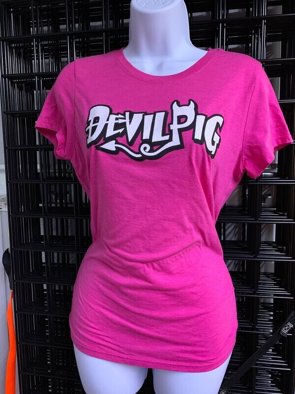 Women's Devil Pig T-Shirt - Pink