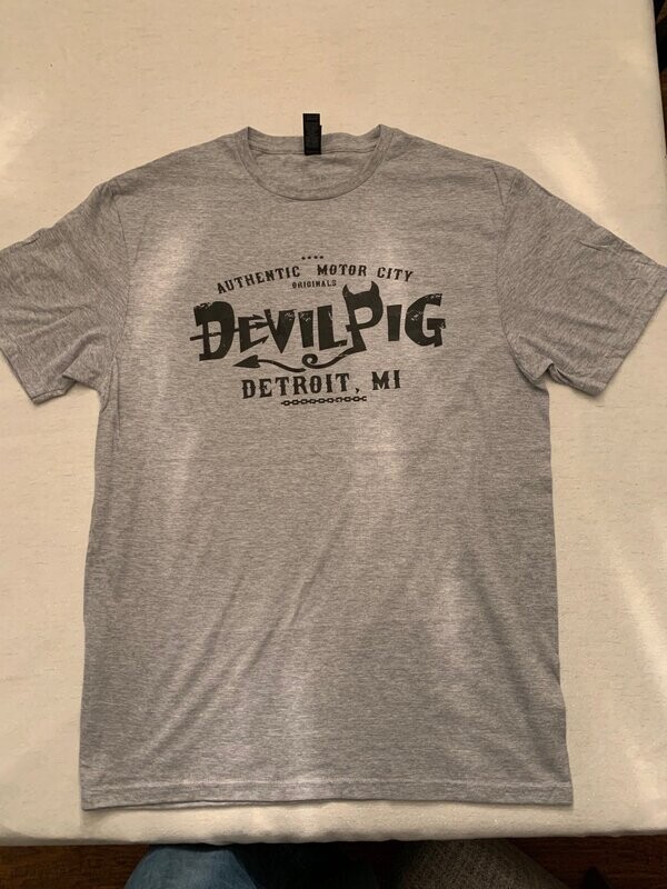 Mens' Devil Pig T-Shirt - Grey