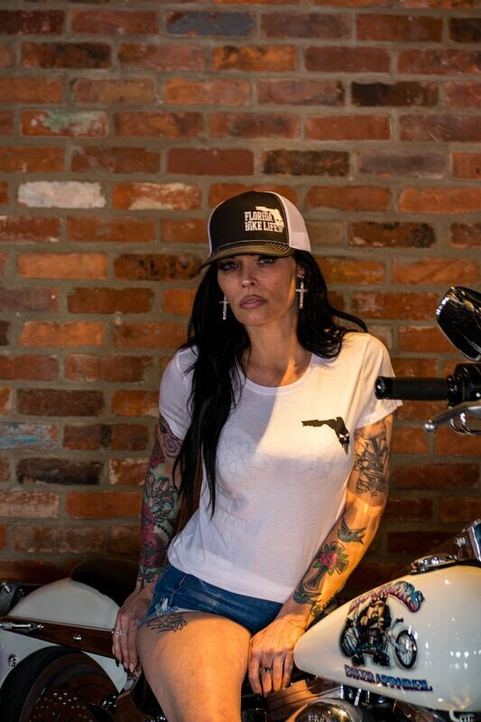 Women's Florida Bike Life T-Shirt - White