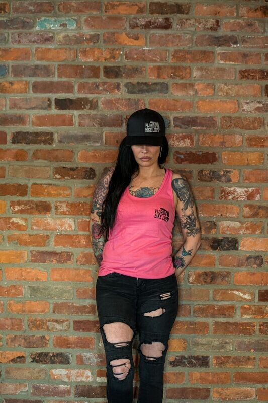 Women's Florida Bike Life Racer Back Tank Top - Pink