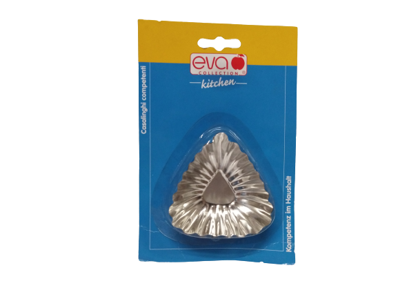 Stampi triangolari festonati per biscotti Eva - Set 6 pezzi