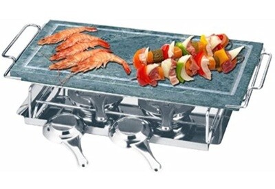 PIETRA OLLARE NATURALE / GRILL DA TAVOLO RETTANGOLARE EVA